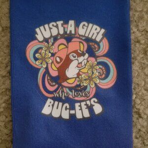 BNWT "Just a Girl who loves Buc-ee's" Crew Socks